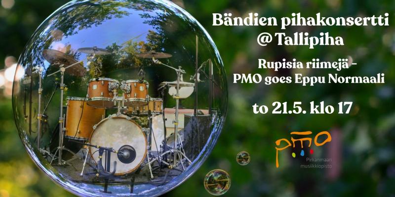 Bändien pihakonsertti Tallipihalla